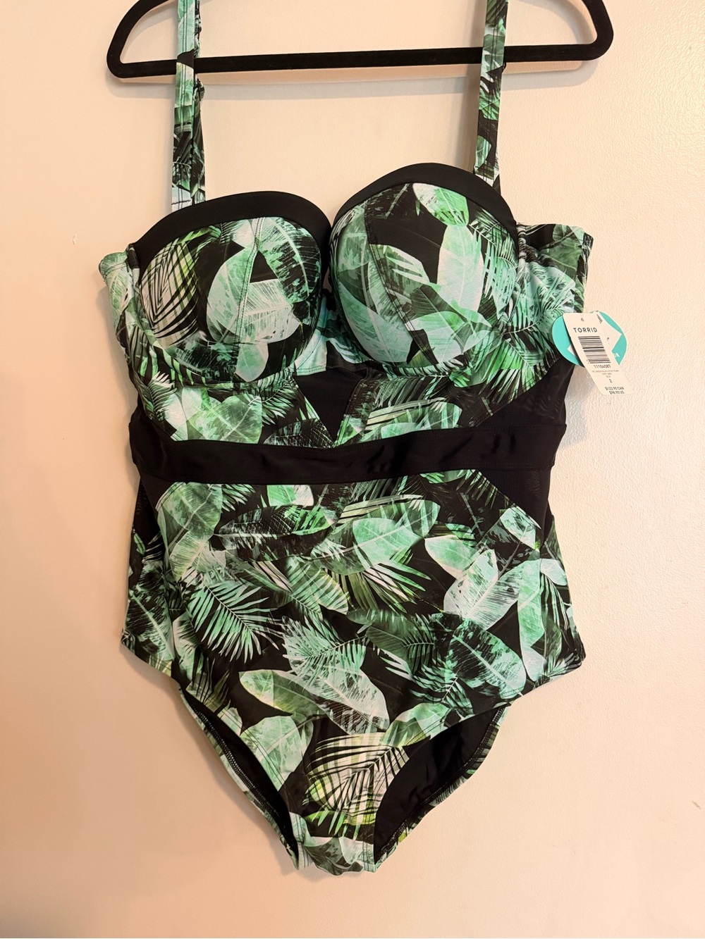 Torrid Green Tropical Print Girls' One-Piece Swimsuit